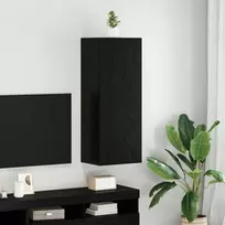 TV sieninė spintelė Juodas ąžuolas 40,5 x 30 x 102 cm