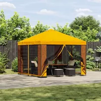 Sodo pavėsinė su šoninėmis sienelėmis 3 x 3 m Geltona