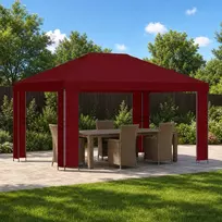 Pavėsinė 4 × 3 m Vyšninė Poliesteris ir plienas 190 gsm