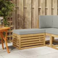 Lauko sėdynė suolelis su pagalve Balta 80 x 43 x 45 cm