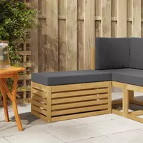 Lauko sėdynė suolelis su pagalve Balta 80 x 43 x 45 cm