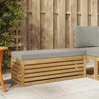Lauko sėdynė suolelis su pagalve Balta 115 x 43 x 45 cm