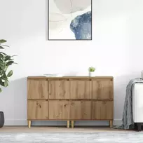 Šoninės lentynos 2 pcs Amatininkų ąžuolas 60 x 35 x 70 cm
