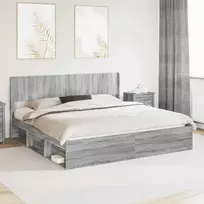 Lovos rėmas su saugojimu ir nugara 3 pcs Apdirbta mediena
