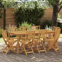 Lauko bistro kėdės su pagalve 8 pcs Natūrali 40 x 42 x 85 cm