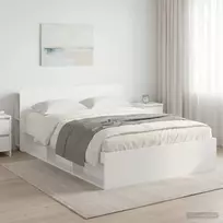 Lovos rėmas su saugojimu Balta 160 x 200 cm Apdirbta mediena