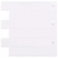 Metro plytelė 10 pcs Balta 30 x 30 cm Poliuretanas ir PET