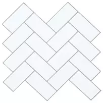 Žuvies kaulo plytelė 10 pcs Balta pilka 30 x 30 cm