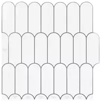 Pūkuota plytelė 10 pcs Balta pilka 30 x 30 cm