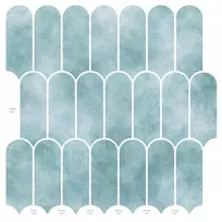 Pūkuota plytelė 10 pcs Žalia 30 x 30 cm Poliuretanas ir PET