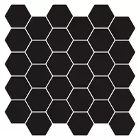 Heksagoninė plytelė 20 pcs Juoda 30 x 30 cm Poliuretanas ir PET