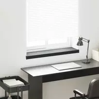 Langų palangė Juoda su medienos tekstūra 80 x 20 x 4,5 cm PVC