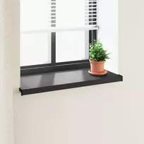 Langų palangė Juoda su medienos tekstūra 100 x 45 x 4,5 cm PVC