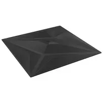 Sienų plokštės Žvaigždė 48 pcs Juodos žvaigždės 50 x 50 cm