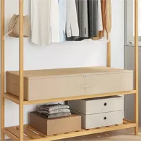 Saugojimo dėžė 6 pcs Kreminė 100 x 50 x 18 cm