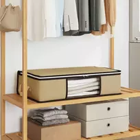 Saugojimo dėžė su skaidriu šoniniu langu 2 pcs Kreminė