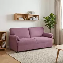 3-Vietis Sofa Violetinė 198 x 83 x 95 cm Aksomas