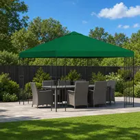Pavėsinė 3 x 3 m Žalia Poliesteris ir plienas 190 gsm