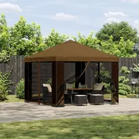 Sodo pavėsinė su šoninėmis sienelėmis 3 x 3 m Taupe