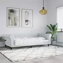 Sofa, baltos spalvos, 90x200cm, dirbtinė oda