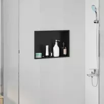 Dušo niša Juoda 45 x 30 x 9,5 cm Nerūdijantis Plienas