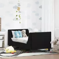 Vaikiška Lovo Rėmas su Galvūgaliu Juoda 70 x 140 cm Aksomas