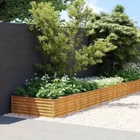 Aukštas sodo lovelis, 960x100x36cm, Corten plienas