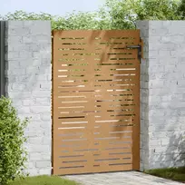 Sodo vartai, 85x150 cm, Corten plienas, kvadratinis dizainas
