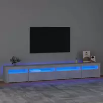 TV spintelė su LED apšvietimu, betono pilka, 270x35x40cm
