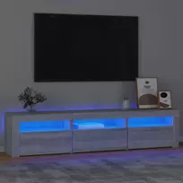 Televizoriaus spintelė su LED, pilka ąžuolo, 180x35x40cm