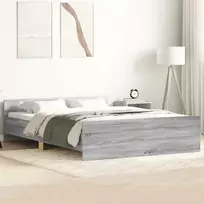 Lovos rėmas su galvūgaliu ir kojūgaliu, pilkas, 150x200cm