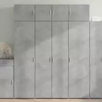 Komoda, betono pilkos spalvos, 80x42,5x185cm, apdirbta mediena