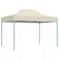 Sulankstoma proginė palapinė, kreminė, 3x4m, plienas