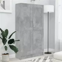 Spintelė knygoms, betono pilka, 82,5x30,5x150cm, mediena