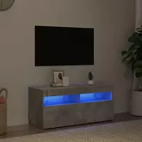 TV spintelė su LED apšvietimu, betono pilka, 90x35x40cm