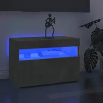 Televizoriaus spintelė su LED, betono pilka, 60x35x40cm
