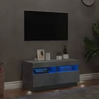 Televizoriaus spintelė su LED, betono pilka, 80x35x40cm