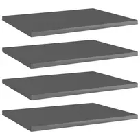 Knygų lentynos plokštės, 4vnt., pilkos, 40x30x1,5cm, MDP