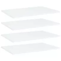 Knygų lentynos plokštės, 4vnt., baltos, 60x40x1,5cm, MDP