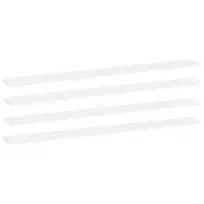 Knygų lentynos plokštės, 4vnt., baltos, 100x10x1,5cm, MDP