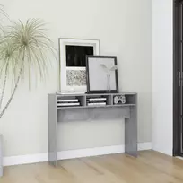 Konsolinis staliukas, betono, 105x30x80cm, apdirbta mediena