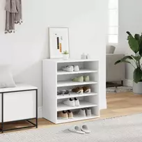 Spintelė batams, baltos spalvos, 60x35x70cm, apdirbta mediena