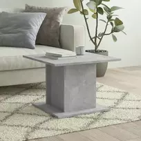 Kavos staliukas, betono, 55,5x55,5x40cm, apdirbta mediena