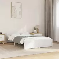 Lovos rėmas, baltos spalvos, 120x200cm, medienos masyvas