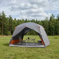 Pėsčiųjų kempingo palapinė Pilka ir oranžinė 2 asmenims