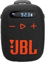 JBL Wind 3 wireless speaker with handlebar mount, black and orange