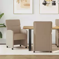 Valgomojo Kėdės su Ratukais 2 pcs Kapučino 58 x 65 x 98 cm