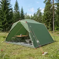 Tunelinė palapinė Žalia 4 asmenims 185T Poliesteris su PU danga
