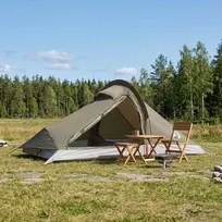 Pėsčiųjų kempingo palapinė Ruda ir pilka 4 asmenims