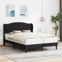 Lovos rėmas su galvūgalio Juoda 140 x 190 cm Dirbtinė oda